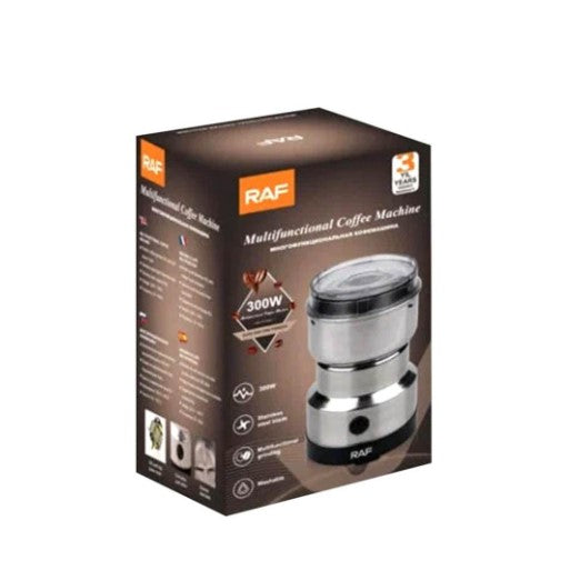 RAF R‑7113 Electric Grinder | 300W | Stainless Steel Blades | 85‑100g Capacity | Coffee, Spices & Masala