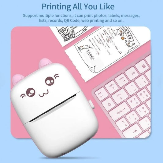 Mini Portable Pocket Thermal Printer | Wireless Receipt & Photo Printer | Random Color