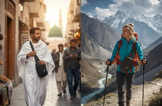 Crossbody Sling Bag for Men & Women | Travel Chest Bag | Hajj & Umrah Essential Shoulder Bag | Lightweight Nylon Messenger Bag