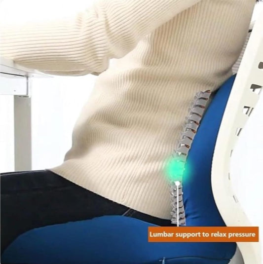 Ergonomic Lumbar Support Cushion | Soft PU Memory Foam Backrest Pillow | Office Chair | Car & Home Use