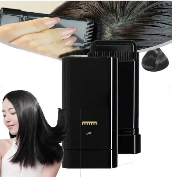 Hairdressing Wand Instant Root Touch-Up | Natural Black Hair Color Stick for Gray Hair Coverage