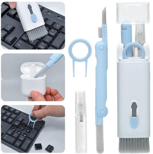 7 in 1 Computer Keyboard Cleaner Brush Kit | Multi-Function Earphone Cleaning Pen | Keycap Puller Tool Set