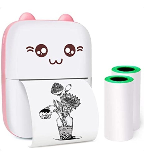 Mini Portable Pocket Thermal Printer | Wireless Receipt & Photo Printer | Random Color