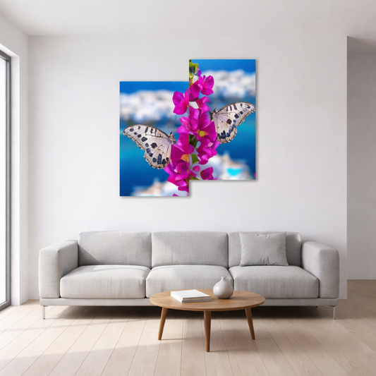 Butterfly Bliss | 2 Panel Modern Wall Art Set 8×16 Inches