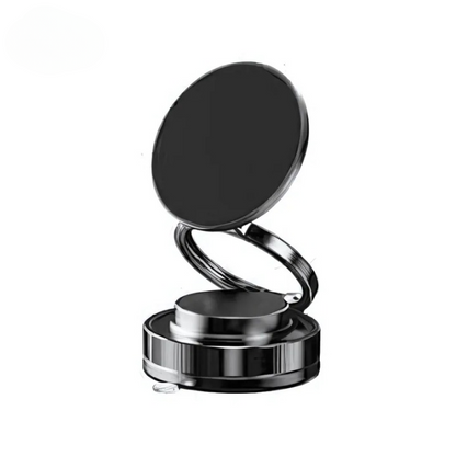 Folding Magnetic Phone Holder 360° with Vacuum Suction | Strong Dashboard & Windshield Car Mount | Adjustable Mobile & Desk Stand
