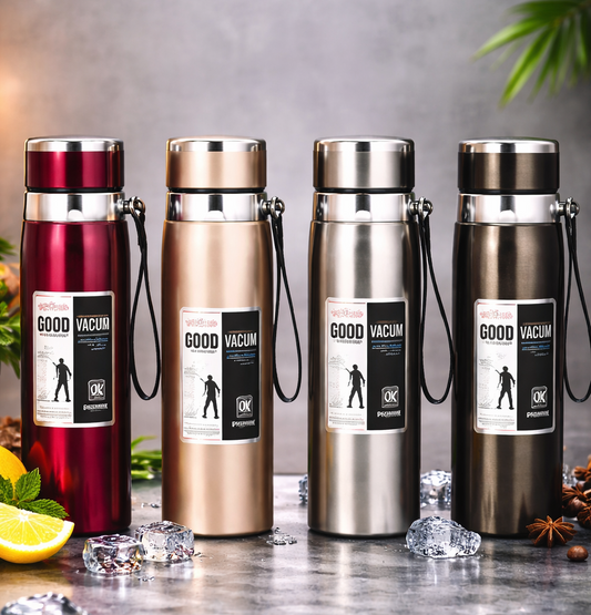 1000ml Double Wall Stainless Steel Water Bottle |Vacuum Insulated Thermal Flask | 24H Cold & 12H Hot | Leakproof Design