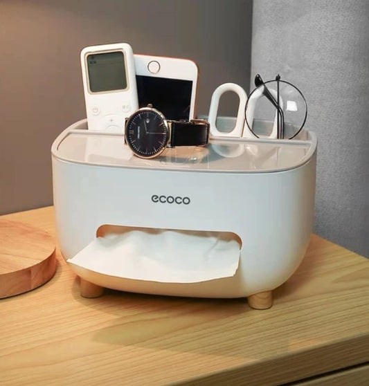Ecoco Tissue Box | Multifunctional Storage Drawer Creative Desk Organizer | Kitchen Living Room | Office