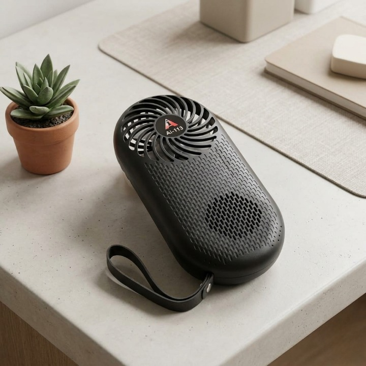 Solar-Powered Wireless Speaker with Integrated Cooling Fan | Outdoor Portable Audio