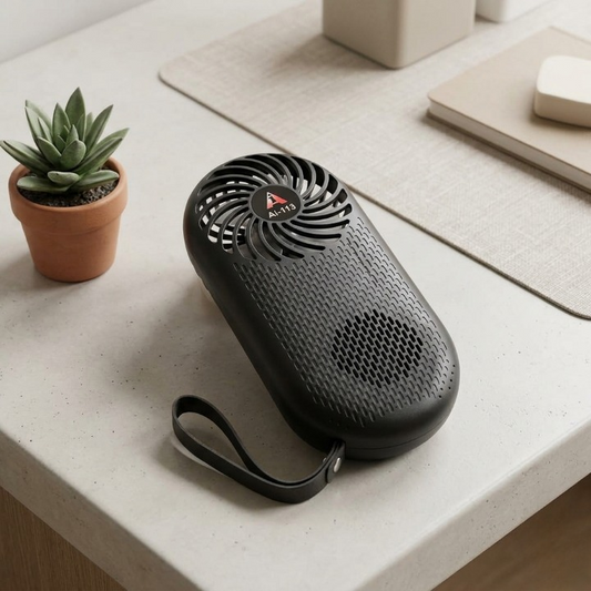 Solar-Powered Wireless Speaker with Integrated Cooling Fan | Outdoor Portable Audio