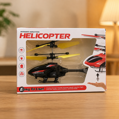 Infrared Induction Helicopter | Rechargeable Hand Sensor Flying Toy with LED Lights