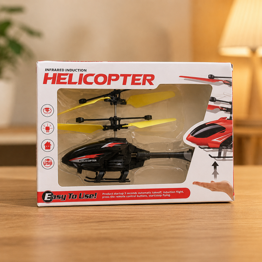 Infrared Induction Helicopter | Rechargeable Hand Sensor Flying Toy with LED Lights