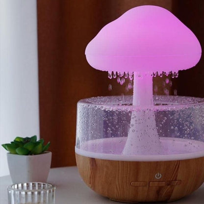 Cloud Rain Aroma Diffuser | LED Humidifier | Elegant Ambient Night Light | Realistic Raindrop Effect for Home | Office Decor