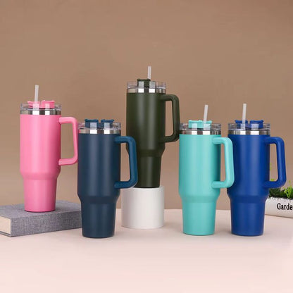 Premium Simple Tumbler 40oz | Elegant Stainless Steel Hot & Cold Cup | Random Color