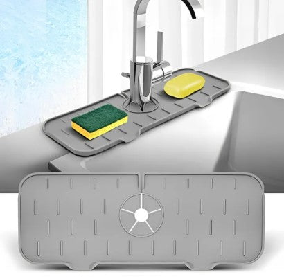 Sink Faucet Mat | Faucet Absorbent Mat Silicon Kitchen Sink Splash Guard Drain Pad | Soap Holder