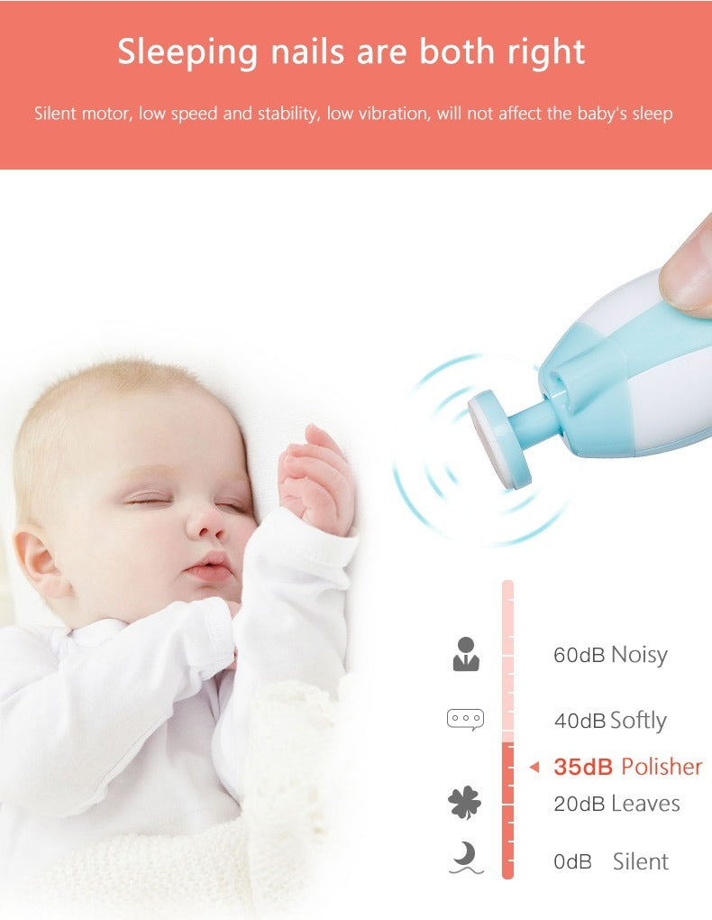 Premium 6-in-1 Electric Baby Nail Trimmer Set | Safe Infant Nail Filer, Clipper Alternative Kit with Storage Case | Random Color