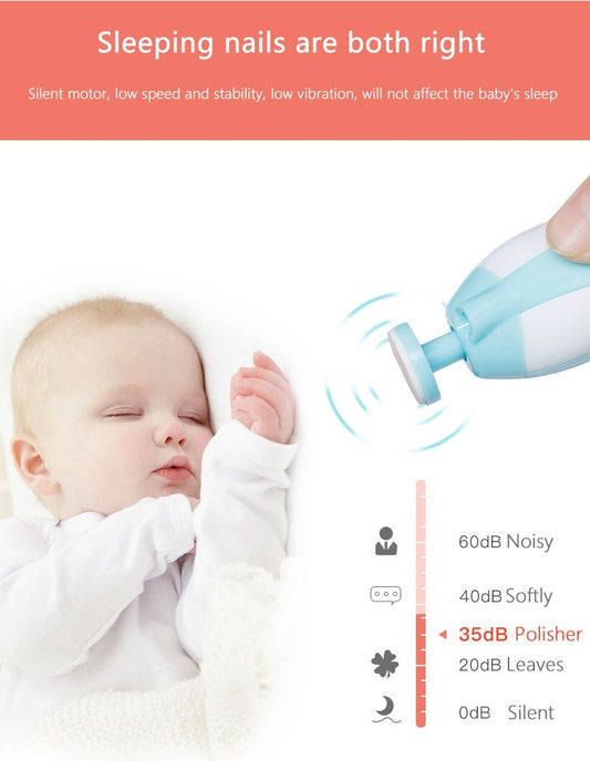 Premium 6-in-1 Electric Baby Nail Trimmer Set | Safe Infant Nail Filer, Clipper Alternative Kit with Storage Case | Random Color