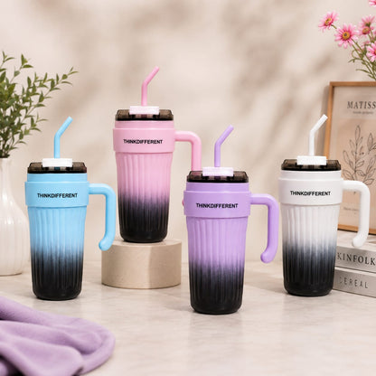Premium Stainless Steel Tumbler Elegant Design 780ml | Double Wall Insulated Leakproof | Travel Mug for Hot and Cold Drinks | Random Color