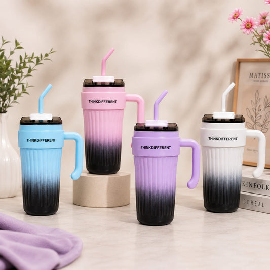 Premium Stainless Steel Tumbler Elegant Design 780ml | Double Wall Insulated Leakproof | Travel Mug for Hot and Cold Drinks | Random Color