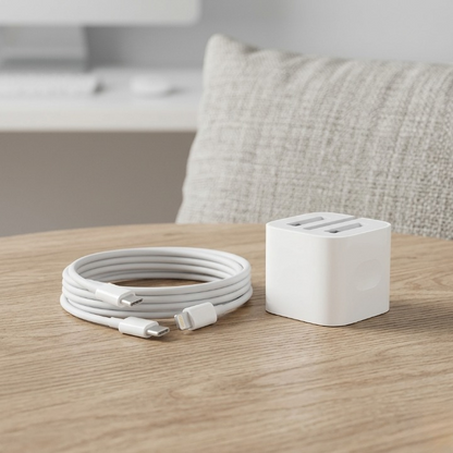 20W USB-C Power Adapter + USB-C to Lightning-Fast Charging Cable (1m) Set