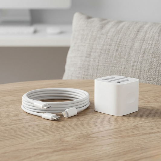 20W USB-C Power Adapter + USB-C to Lightning-Fast Charging Cable (1m) Set