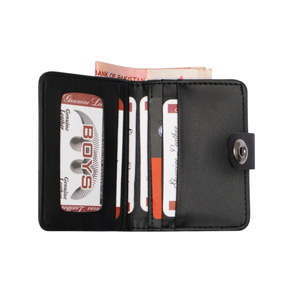 Magnetic Button Card Wallet for Men & Women