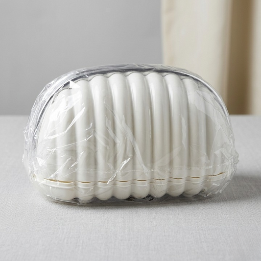 Luxury Shell Shape Tissue Box | Elegant Wave Pattern Paper Napkin Dispenser for Home & Office Decor