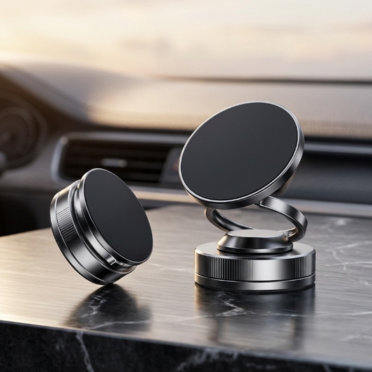 Vacuum Adsorption Magnetic Phone Holder | 360° Rotatable Car Mount Bracket