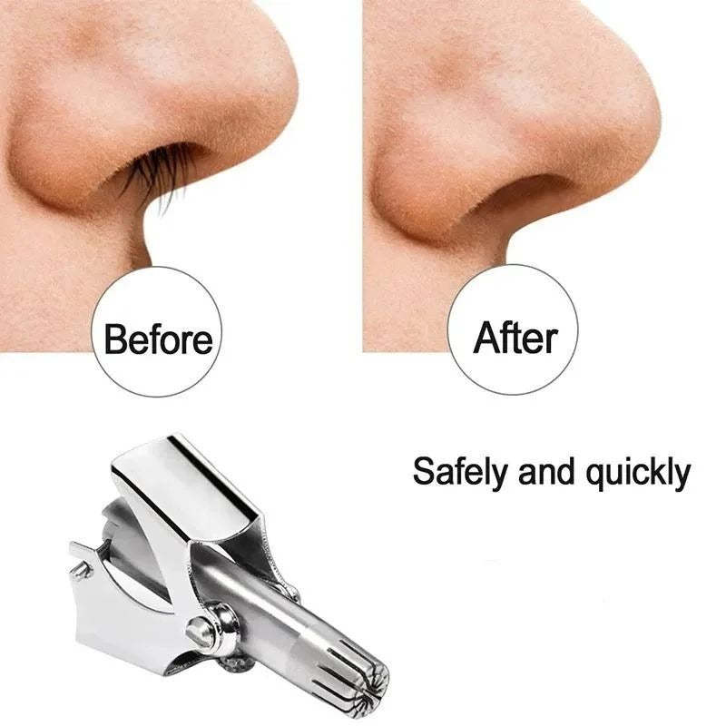 Manual Nose & Ear Hair Trimmer | Stainless Steel Precision Trimming Tool | Safe and Painless Grooming