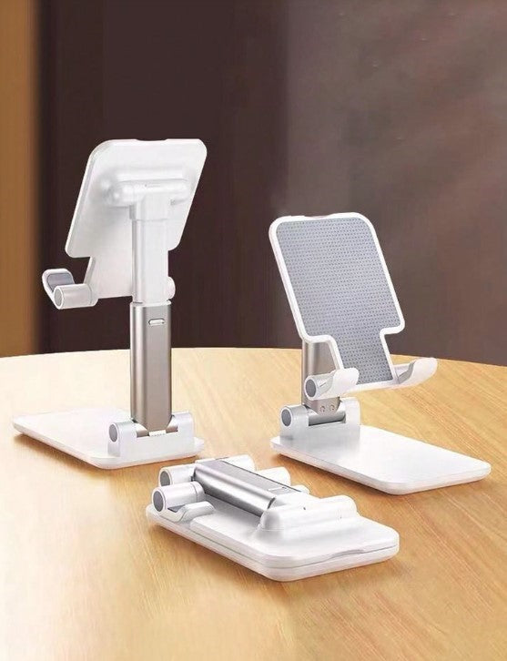 Premium Foldable Desktop Stand | Adjustable Height & Multi-Angle Portable Mount for All Mobiles & Tablets