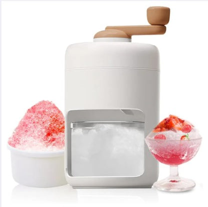 Portable Manual Ice Shaver Machine & Snow Cone Maker | Hand-Crank Slushie Maker with Stainless Steel Blades for Home Kitchen & Camping
