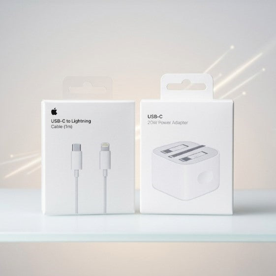20W USB-C Power Adapter + USB-C to Lightning-Fast Charging Cable (1m) Set