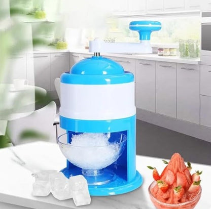 Manual Portable Hand Ice Crusher Machine | Portable Shaved Ice Maker & Gola Maker with Stainless Steel Blades