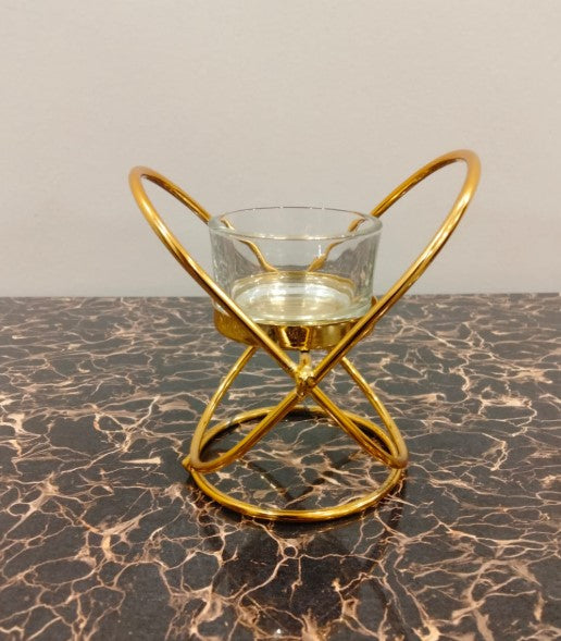 Elegant Black Candle Holder – Decorative Metal Candle Stand for Home & Table Décor | Candle Size 9x8x11cm