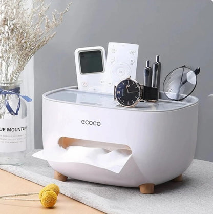 Ecoco Tissue Box | Multifunctional Storage Drawer Creative Desk Organizer | Kitchen Living Room | Office