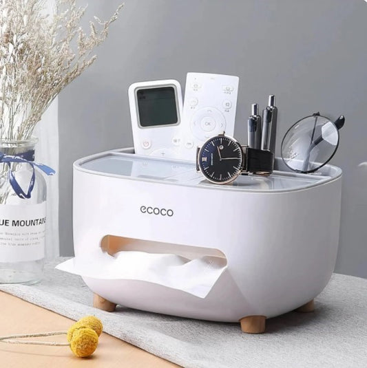 Ecoco Tissue Box | Multifunctional Storage Drawer Creative Desk Organizer | Kitchen Living Room | Office
