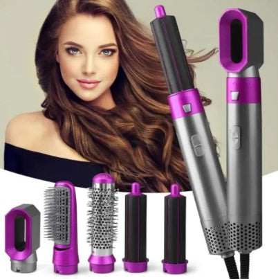5-in-1 Professional Hot Air Styler & Hair Dryer Set | Multi-Functional Curler, Straightener & Volumizer Kit