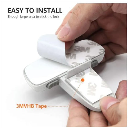 Universal Refrigerator Door Safety Lock – Baby Proof Fridge Lock with Strong Adhesive & Adjustable Strap