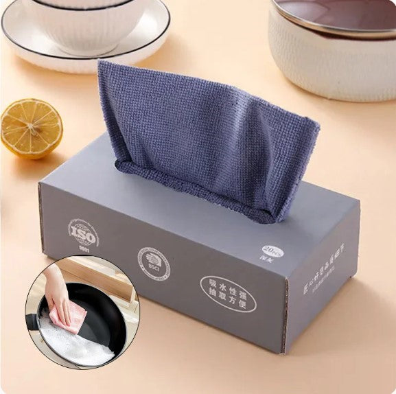 Microfiber Cleaning Cloth Pack Of 20 | Tissue Box Packing Microfiber Cleaning Towel Multi-Purpose Cloths for Kitchen, Car, Home & Professional Cleaning Use