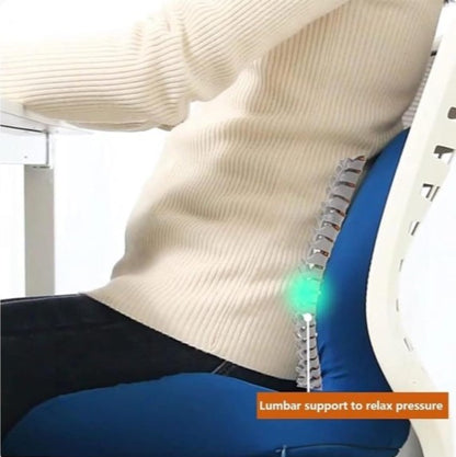 Ergonomic Lumbar Support Cushion | Soft PU Memory Foam Backrest Pillow | Office Chair | Car & Home Use