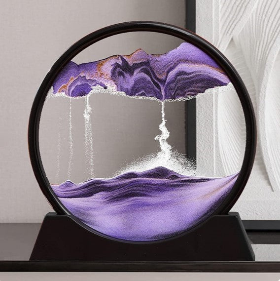 3D Moving Sand Art Lamp with Stand | Sand Lamp for Room & Home Decoration | Sandscapes Frame For Table
