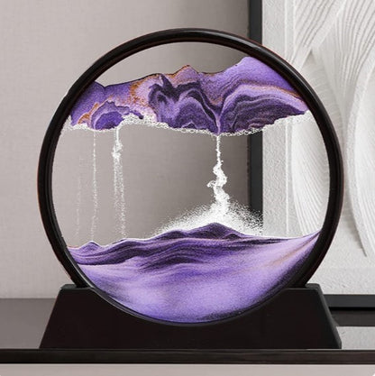 3D Moving Sand Art Lamp with Stand | Sand Lamp for Room & Home Decoration | Sandscapes Frame For Table