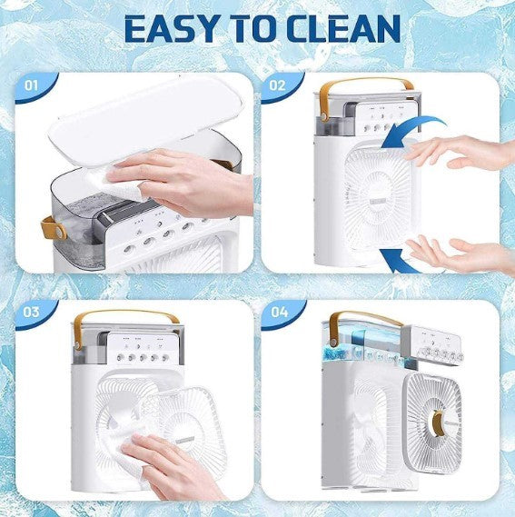 Mini Portable Air Cooler Fan with Evaporative Cooling | 3-Speed Personal Air Conditioner | Random Color