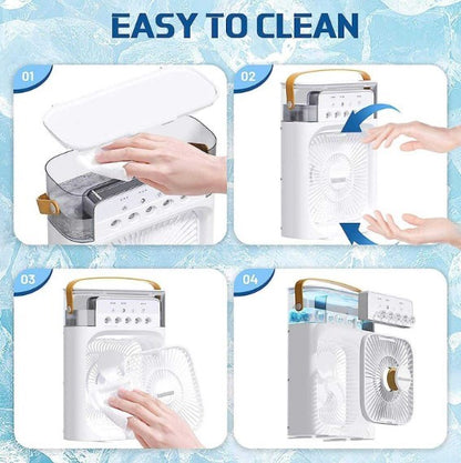 Mini Portable Air Cooler Fan with Evaporative Cooling | 3-Speed Personal Air Conditioner | Random Color