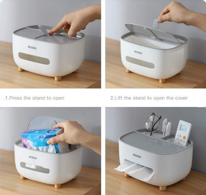 Ecoco Tissue Box | Multifunctional Storage Drawer Creative Desk Organizer | Kitchen Living Room | Office