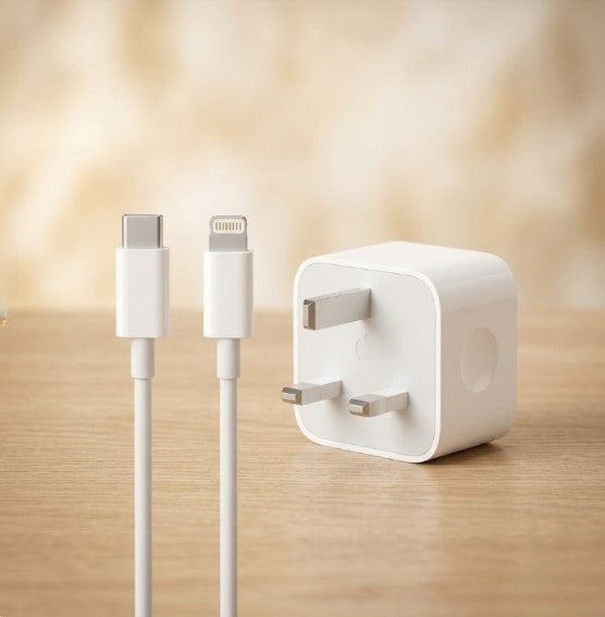 20W USB-C Power Adapter + USB-C to Lightning-Fast Charging Cable (1m) Set