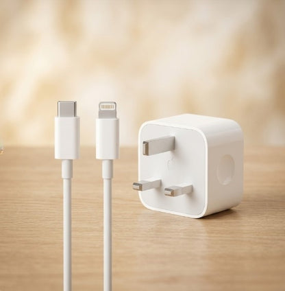 20W USB-C Power Adapter + USB-C to Lightning-Fast Charging Cable (1m) Set