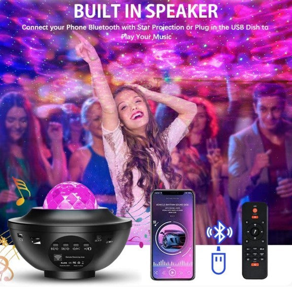 Colorful Starry Sky Galaxy Projector Nightlight Child Bluetooth USB Music Player Star Night Light Romantic Projection Lamp Gifts