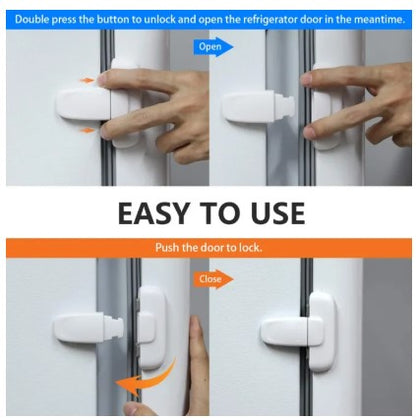 Universal Refrigerator Door Safety Lock – Baby Proof Fridge Lock with Strong Adhesive & Adjustable Strap