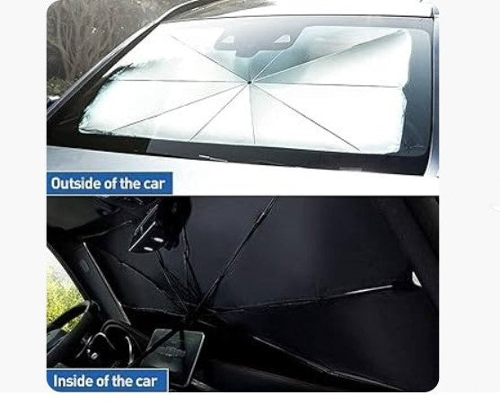 Foldable Car Windshield Sunshade Umbrella | UV Protection & Heat Insulation Cover
