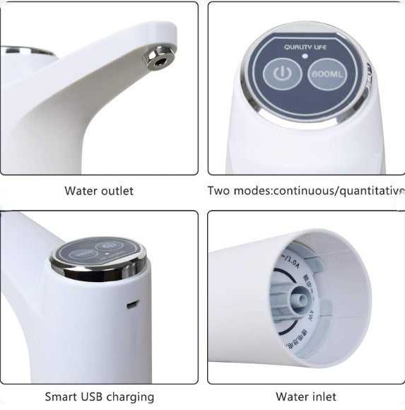 Electric Water Pump Touch Intelligent | Rechargeable Automatic Dispenser for Bottled Water with One -Touch Operation | Random Color